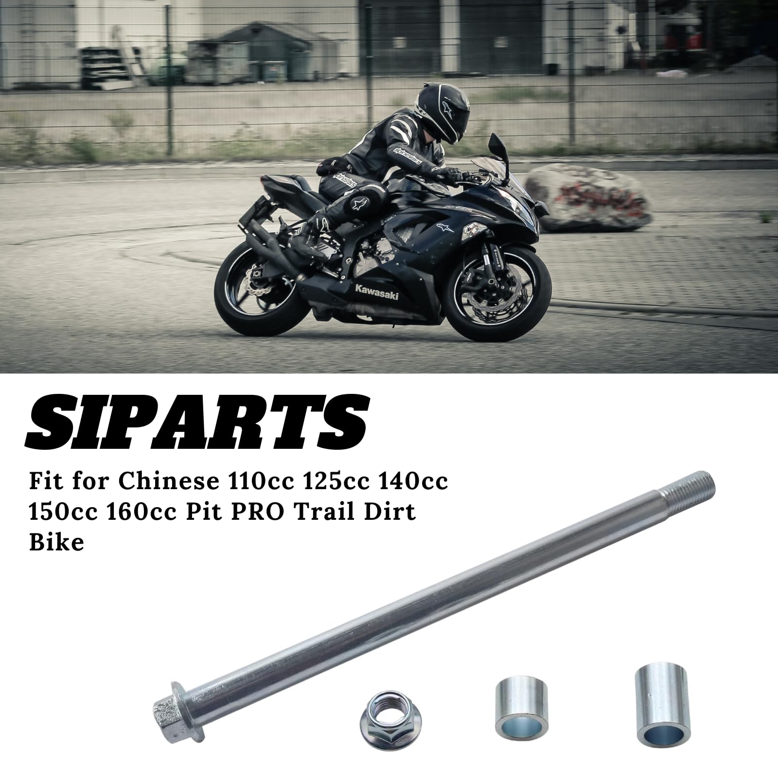 Siparts 15Mm 220Mm Front Rear Wheel Axle Spacers For Chinese 110Cc 125Cc 140Cc 150Cc 160Cc Pit Pro Trail Dirt Bike